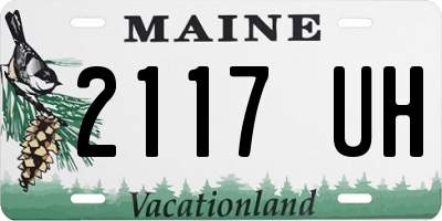 ME license plate 2117UH
