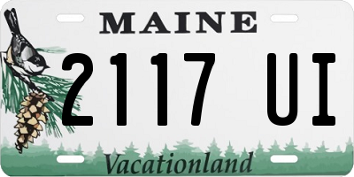 ME license plate 2117UI