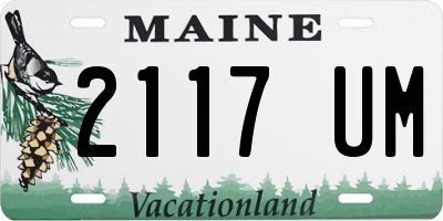 ME license plate 2117UM