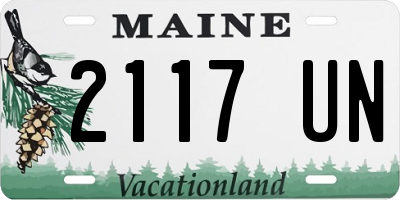 ME license plate 2117UN