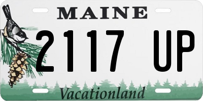 ME license plate 2117UP