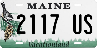 ME license plate 2117US