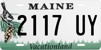 ME license plate 2117UY