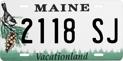 ME license plate 2118SJ