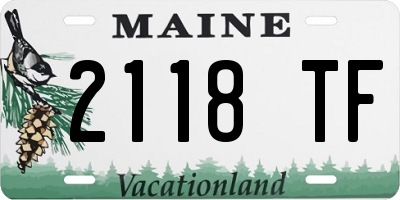 ME license plate 2118TF