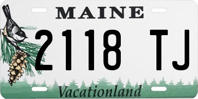 ME license plate 2118TJ