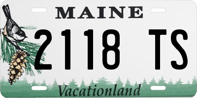 ME license plate 2118TS