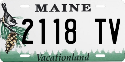 ME license plate 2118TV