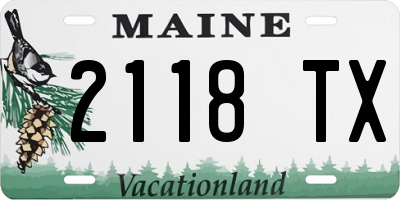 ME license plate 2118TX