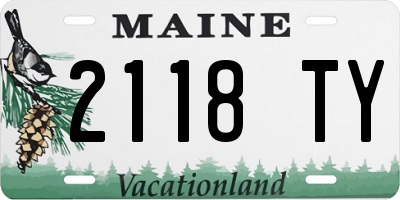 ME license plate 2118TY