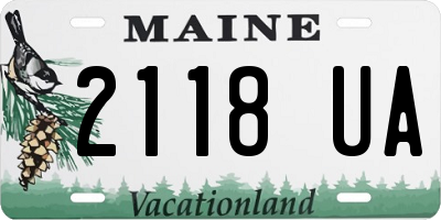 ME license plate 2118UA