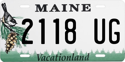 ME license plate 2118UG