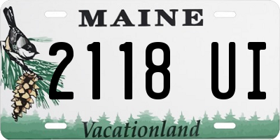 ME license plate 2118UI