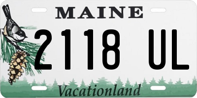 ME license plate 2118UL