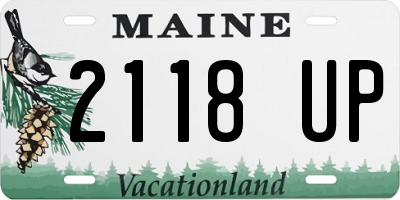 ME license plate 2118UP