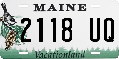 ME license plate 2118UQ