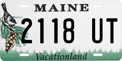 ME license plate 2118UT