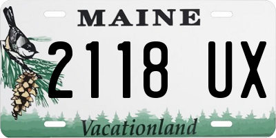 ME license plate 2118UX