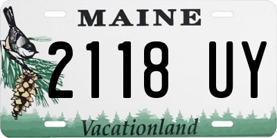 ME license plate 2118UY