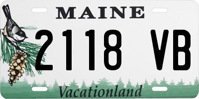 ME license plate 2118VB