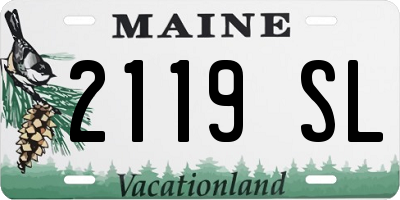 ME license plate 2119SL