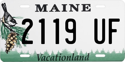 ME license plate 2119UF