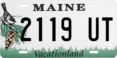 ME license plate 2119UT