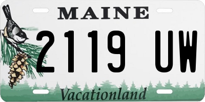 ME license plate 2119UW