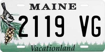 ME license plate 2119VG