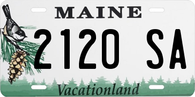 ME license plate 2120SA