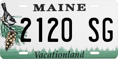 ME license plate 2120SG