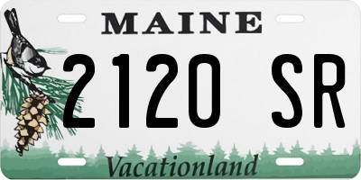 ME license plate 2120SR