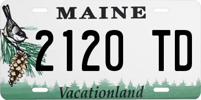 ME license plate 2120TD
