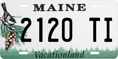 ME license plate 2120TI