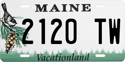 ME license plate 2120TW