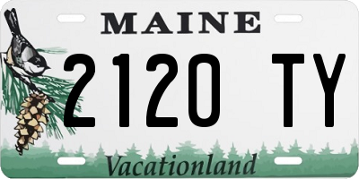 ME license plate 2120TY