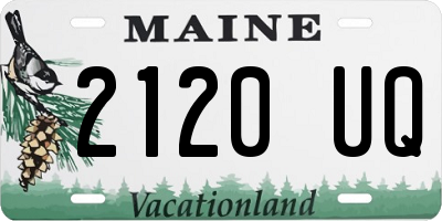 ME license plate 2120UQ