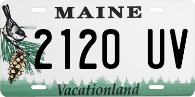ME license plate 2120UV
