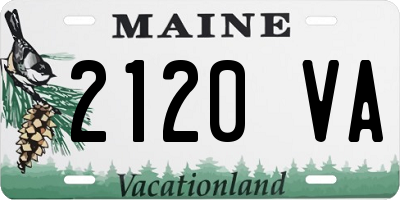 ME license plate 2120VA