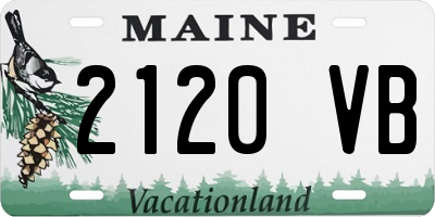 ME license plate 2120VB