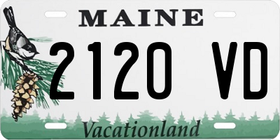 ME license plate 2120VD