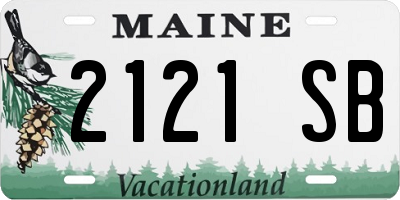 ME license plate 2121SB