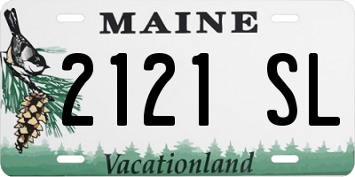 ME license plate 2121SL