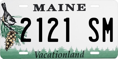 ME license plate 2121SM