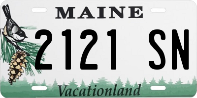 ME license plate 2121SN