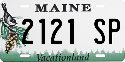ME license plate 2121SP