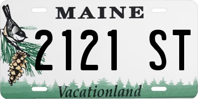 ME license plate 2121ST