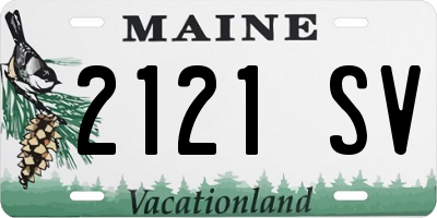 ME license plate 2121SV