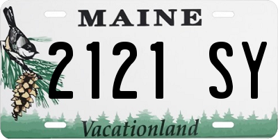 ME license plate 2121SY