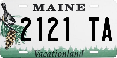 ME license plate 2121TA